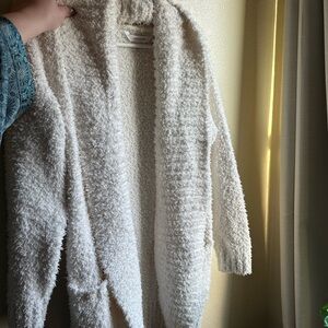 Honeydew Intimates Cream Open-Front Fuzzy Cardigan